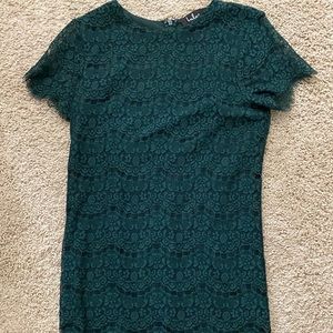 Lulus green lace dress